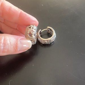 .925 Sterling silver filigree earrings